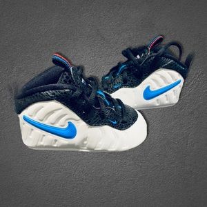Nike Little Posite One white/hero blue sz 4